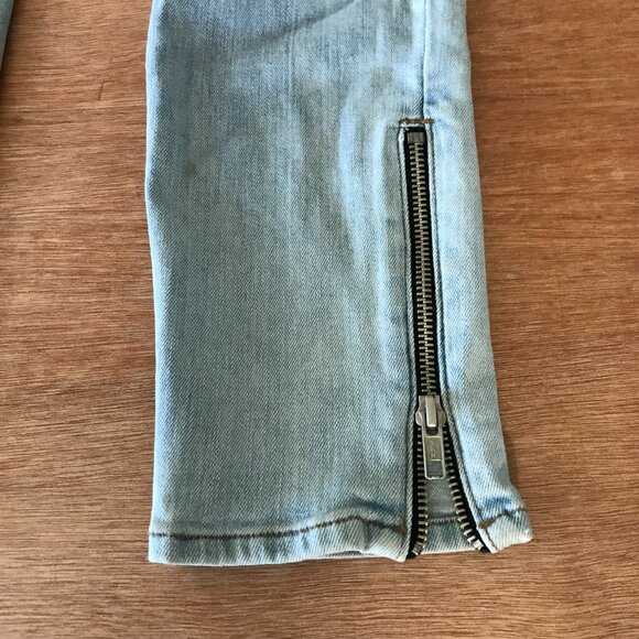 McGuire Jeans Women 26 Blue Mid Rise Distressed Ankle Zip Button Fly Medium Wash - Picture 6 of 13